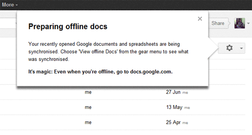 comprompt-Offline access to Google Docs